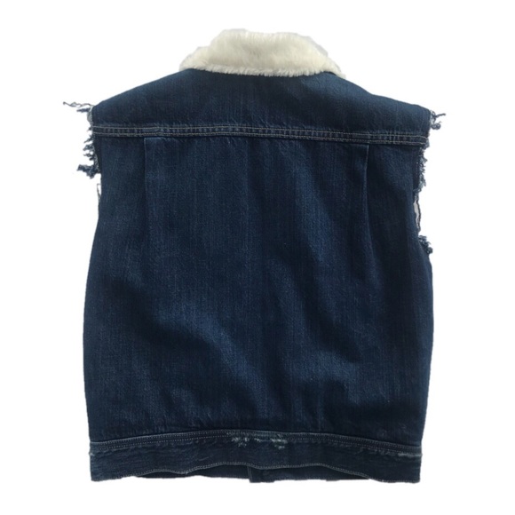 Helmet Lang Women's Shrunken Denim Vest size S - Picture 4 of 5